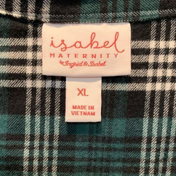 Plaid Long Sleeve Popover Tunic Materni… - Picture 6 of 11